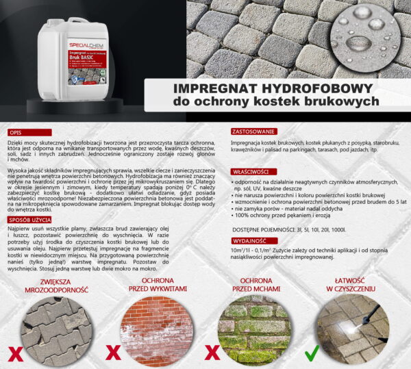 SPECIALCHEM zestaw do Kostki brukowej - czyszczenie + impregnacja kostki - obrazek 3