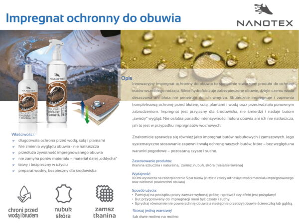 NanoTex impregnat ochronny do obuwia - obrazek 3