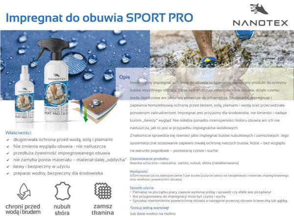 NanoTex Impregnat do obuwia sport pro - obrazek 3